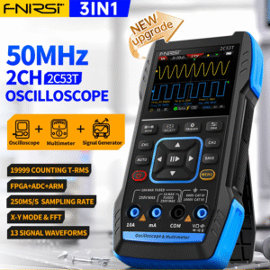 FNIRSI 2C53T Handheld 3in1 Oscilloscope Multimeter Signal Generator