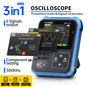 FNIRSI DSO-TC3 3-IN-1 Handheld Digital Oscilloscopes Signal Generator Transistor Tester