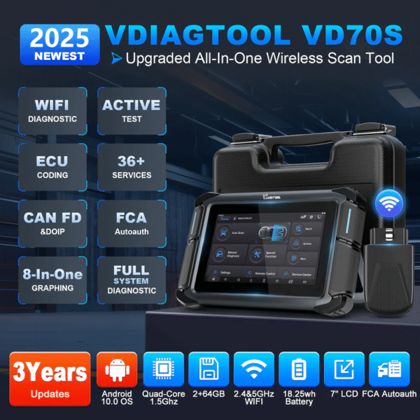 VDIAGTOOL VD70S Professional Bidirectional Scan Tool