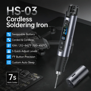 FNIRSI HS-03 Cordless Soldering Iron 2600mAh USB-C Fast Heating